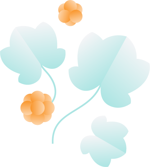 Design Accent - Cloudberry Leaves